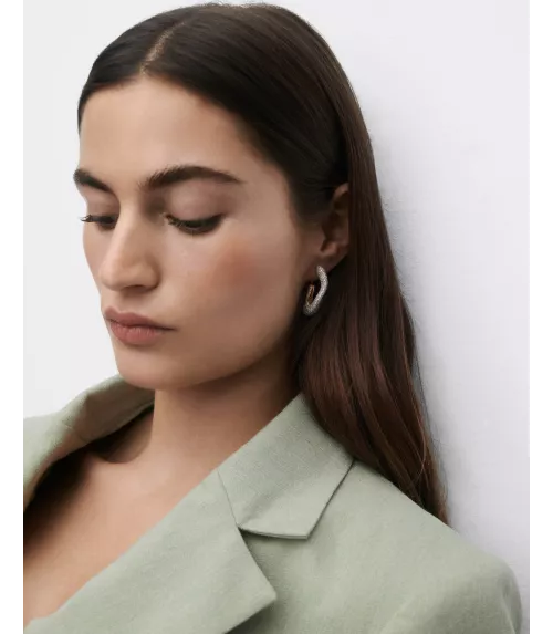 Pendientes aros Pavé Sense, P D Paola, colección Dolphin,