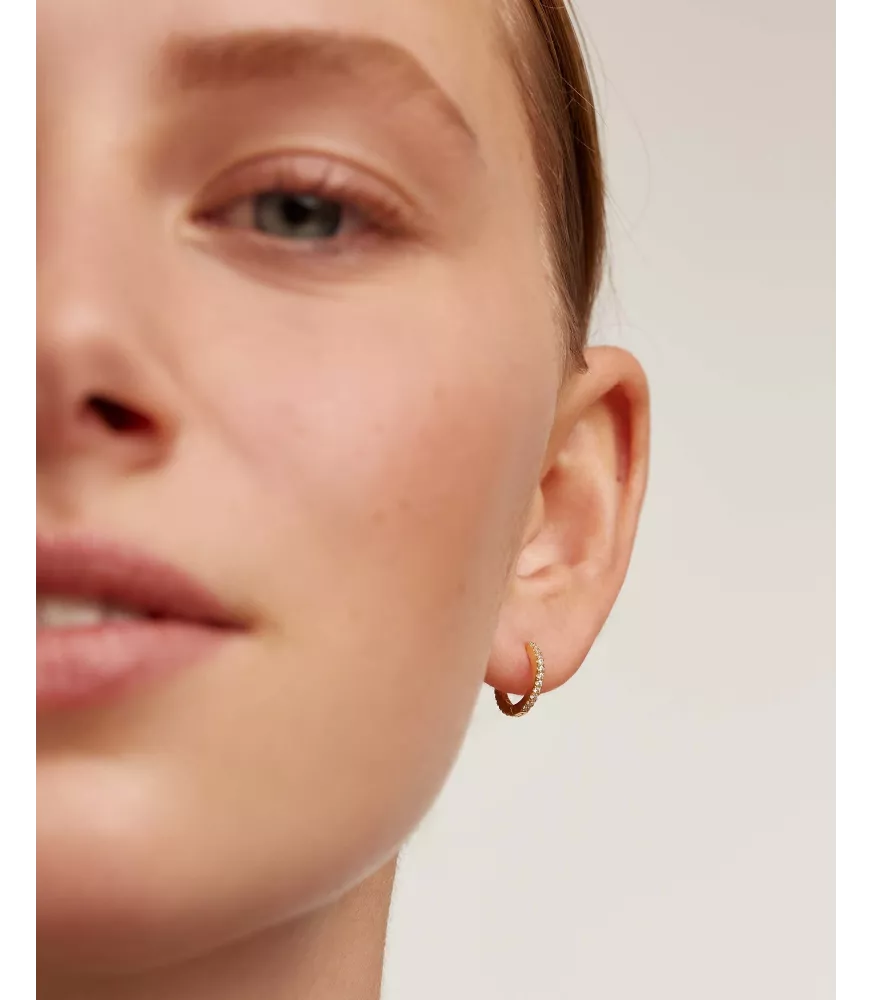 Pendientes aros White Mini, P D Paola, colección Básicos de joyería