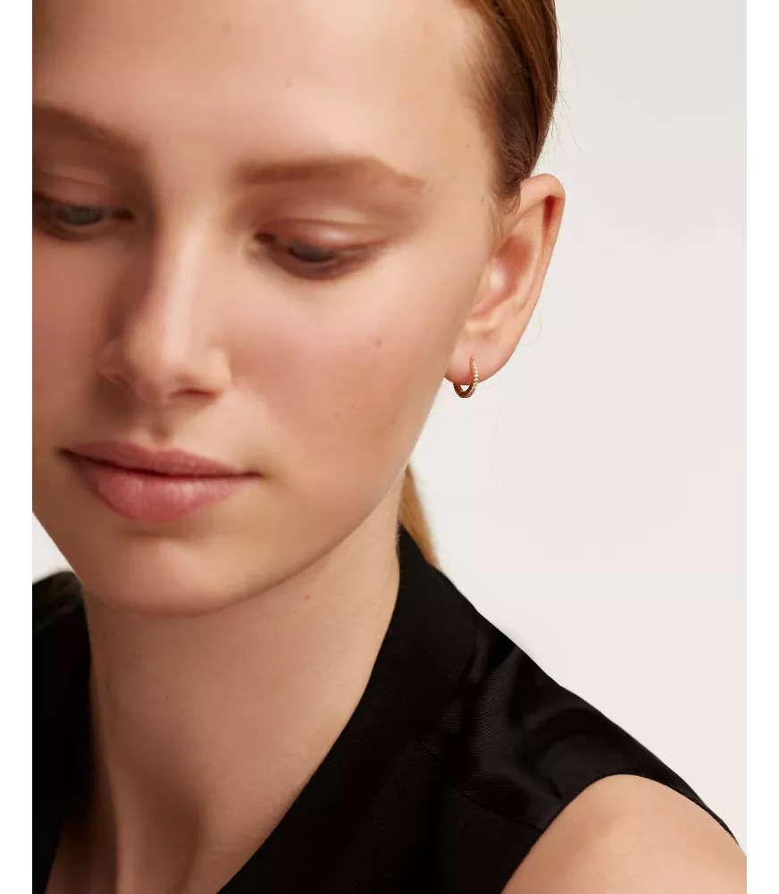 Pendientes aros White Mini, P D Paola, colección Básicos de joyería