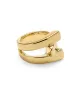 Anillo Ser Original UNOde50, en metal bañado en oro.