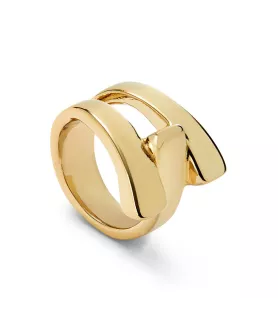 ANILLO SER ORIGINAL UNOde50 BAÑADO EN ORO ANI0832ORO000