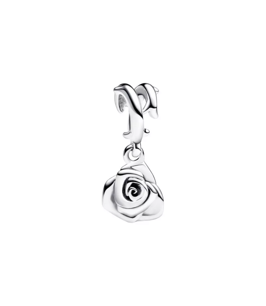 Charm Colgante en plata de ley Rosa Floreciendo