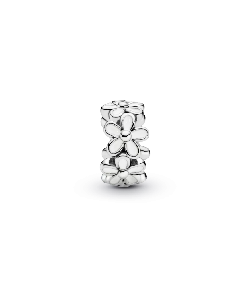 Charm Separador en plata de ley Margarita Blanca