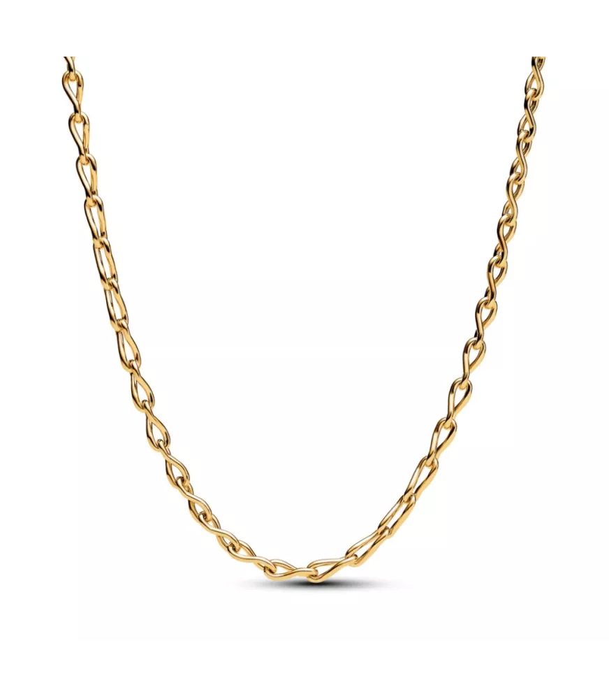Collar de Cadena con un Recubrimiento en oro de 14k Infinity 