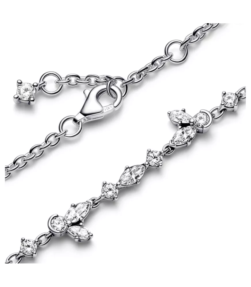 Pulsera cadena en plata de ley Herbario Brillante 