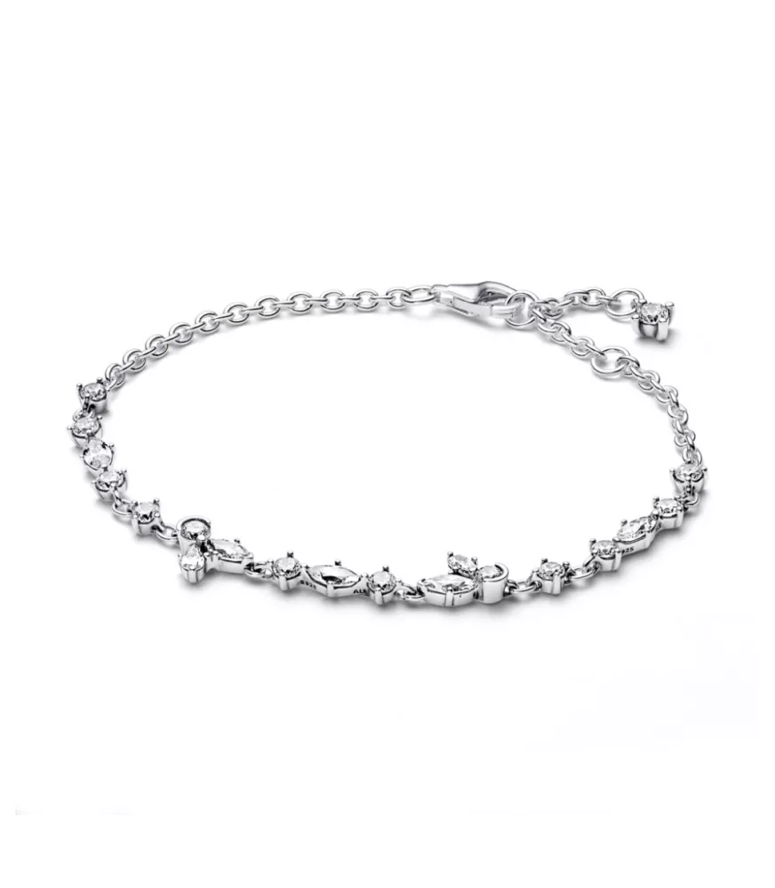 Pulsera cadena en plata de ley Herbario Brillante 