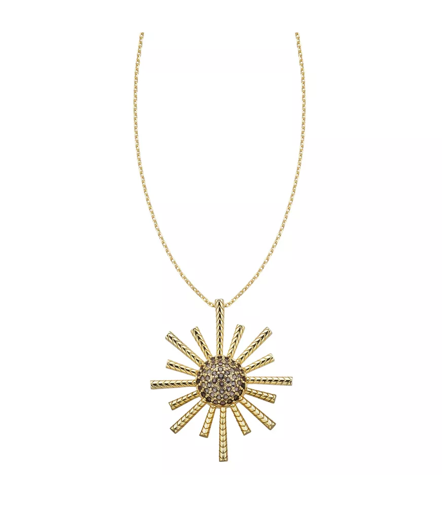 Collar Stella oversize, de Duran Exquse en plata dorada. 00512661