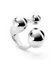 Anillo Ser Intrépida UNOde50, en metal bañado en plata