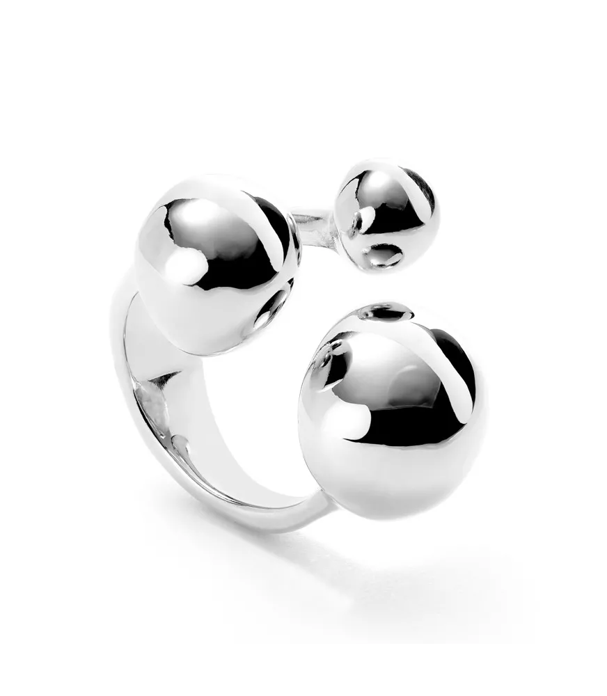 Anillo Ser Intrépida UNOde50, en metal bañado en plata