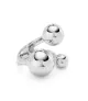 Anillo Ser Intrépida UNOde50, en metal bañado en plata