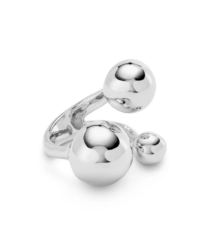 Anillo Ser Intrépida UNOde50, en metal bañado en plata