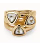 Anillo Ser Camaleónica UNOde50, en metal bañado en oro.