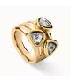 Anillo Ser Camaleónica UNOde50, en metal bañado en oro.