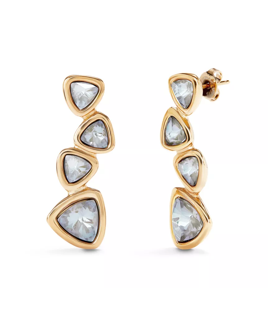 Pendientes Ser Camaleónica UNOde50, en metal bañado en oro.