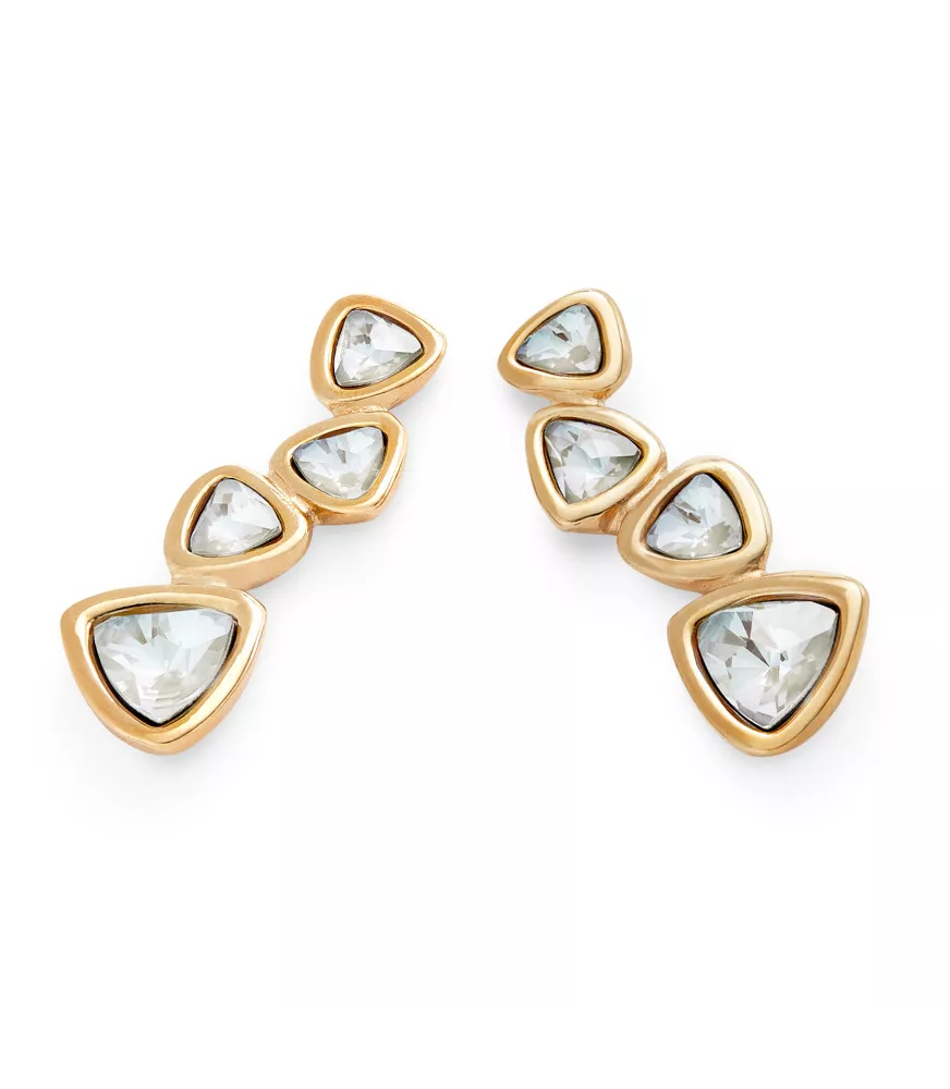 Pendientes Ser Camaleónica UNOde50, en metal bañado en oro.