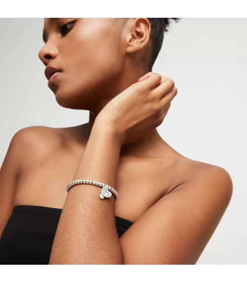 Pulsera Ser Expresiva Exc UNOde50, en metal bañado en plata