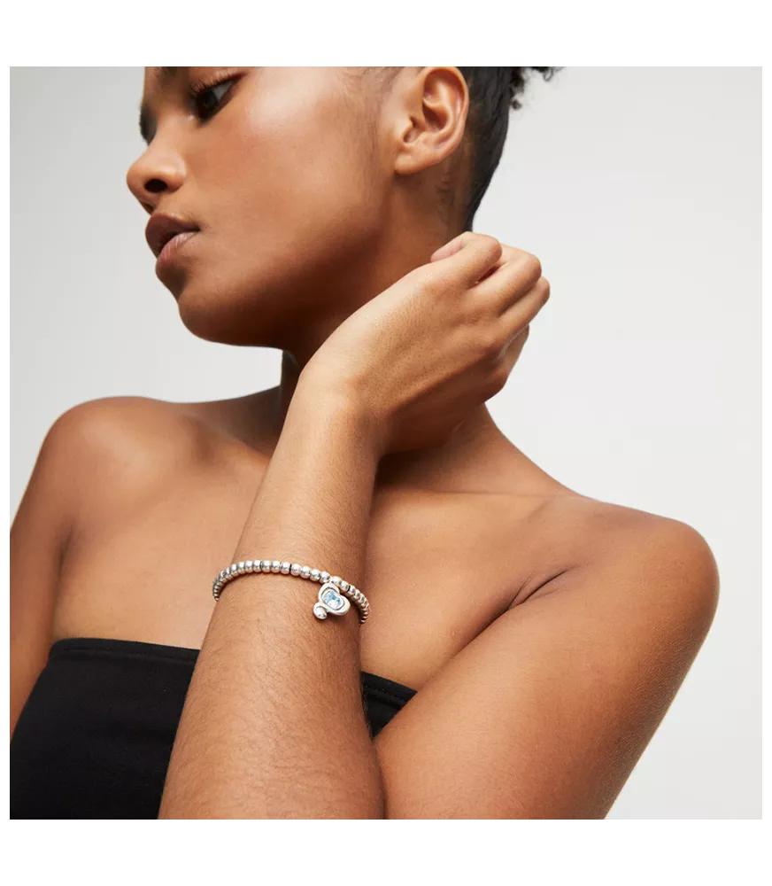 Pulsera Ser Expresiva Exc UNOde50, en metal bañado en plata