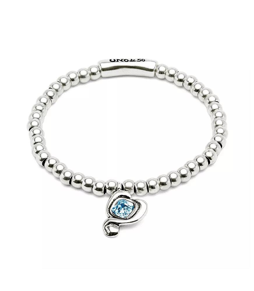 Pulsera Ser Expresiva Exc UNOde50, en metal bañado en plata