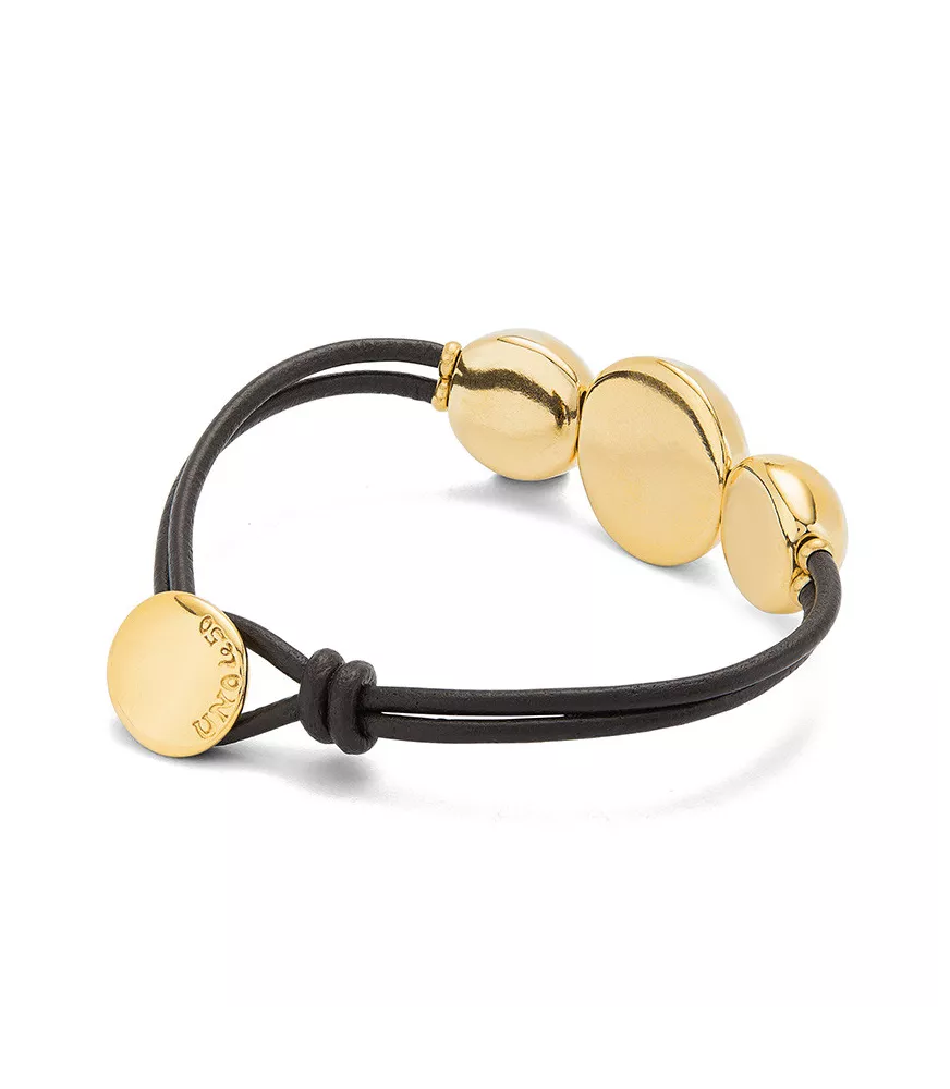 Pulsera Ser Intrépida UNOde50, en metal bañado en oro