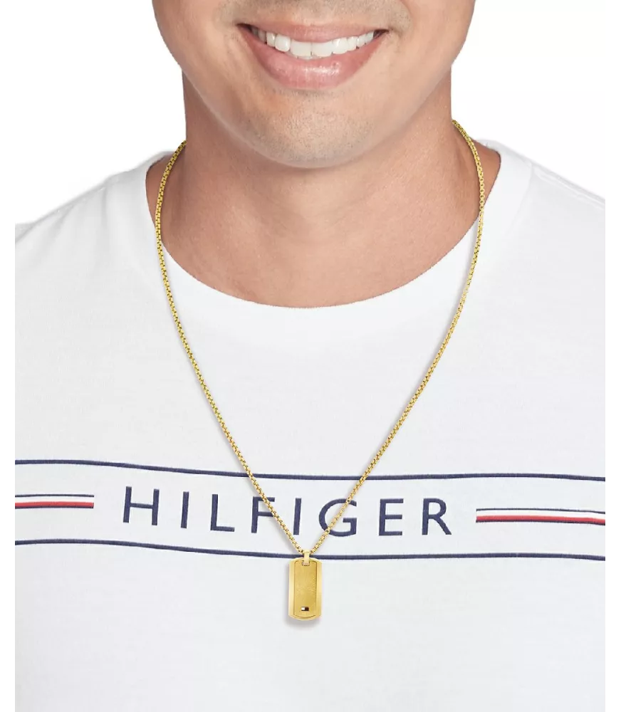 Collar para hombre Tommy Hilfiger Jameson de acero dorado. 2790628