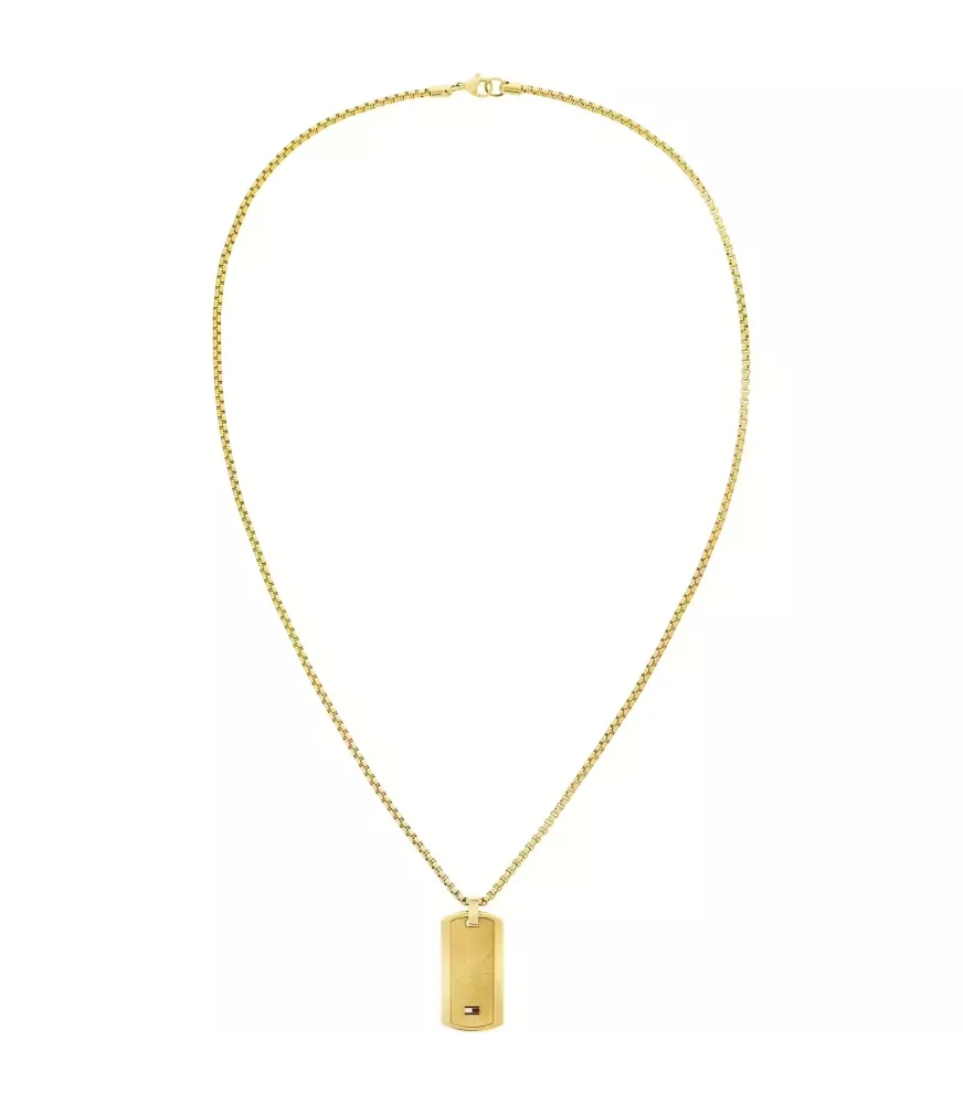 Collar para hombre Tommy Hilfiger Jameson de acero dorado. 2790628