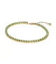 Pulsera Tenis con un recubrimiento en oro de 14k Verde Brillante