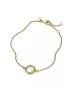 Pulsera con un recubrimiento en oro de 14k Círculo Forma Orgánica en Pavé y Perla Cultivada de Agua Dulce Tratada