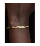 Pulsera Rígida con un recubrimiento en oro de 14k Abierta Entrelazada