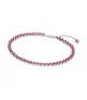 Pulsera Tenis en plata de ley Rosa Brillante