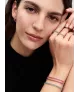 Pulsera Tenis en plata de ley Rosa Brillante