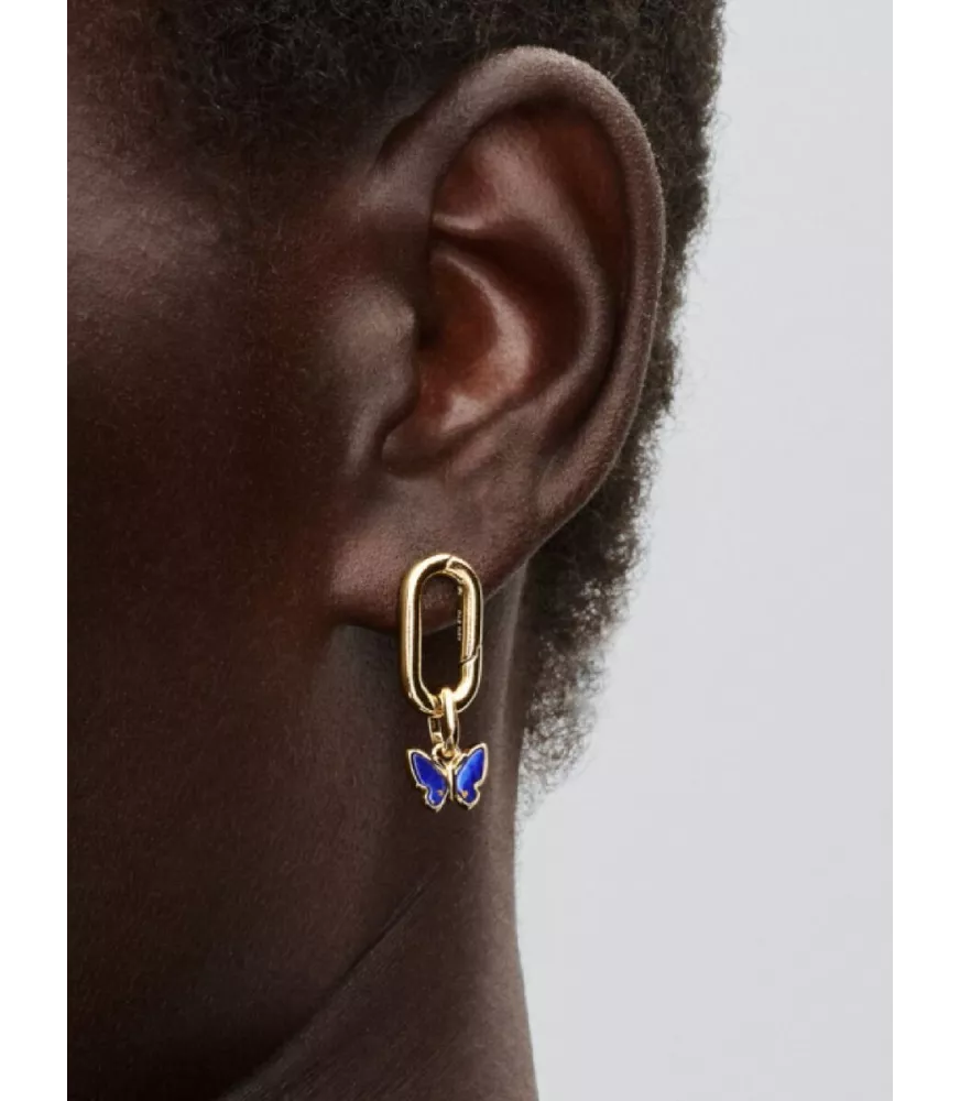 Charm MIni Colgante con un recubrimiento en oro de 14k Mariposa Azul