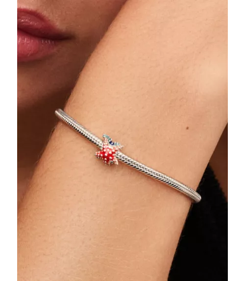 Charm en plata de ley MIni Estrella de Mar Colorida 