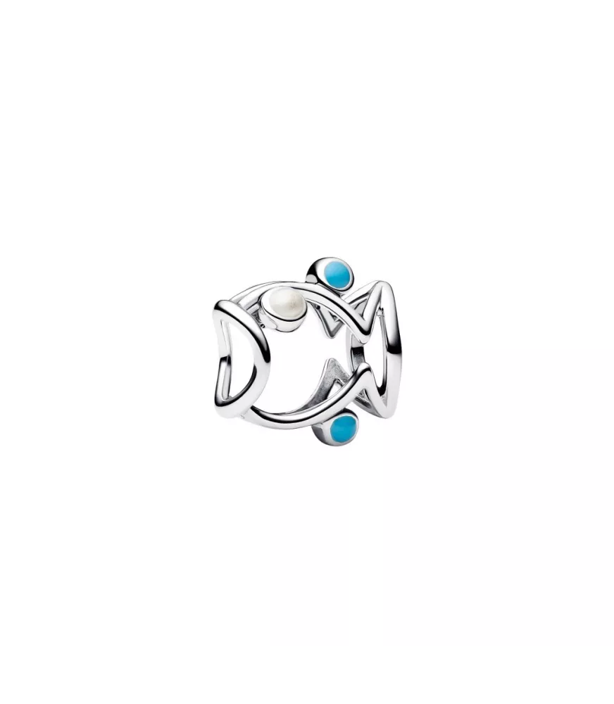 Charm en plata de ley Pez en Filigrana 