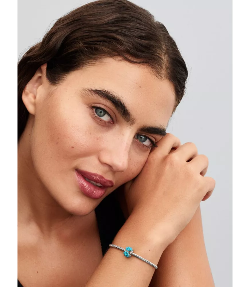 Charm en plata de ley Océano de Color Turquesa