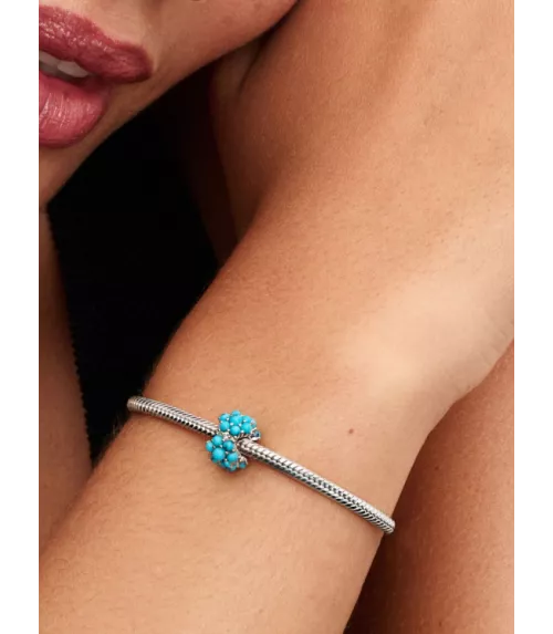 Charm en plata de ley Océano de Color Turquesa