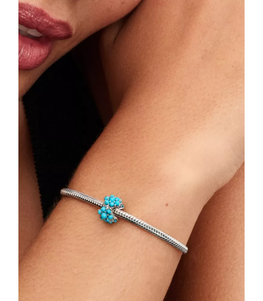 Charm en plata de ley Océano de Color Turquesa