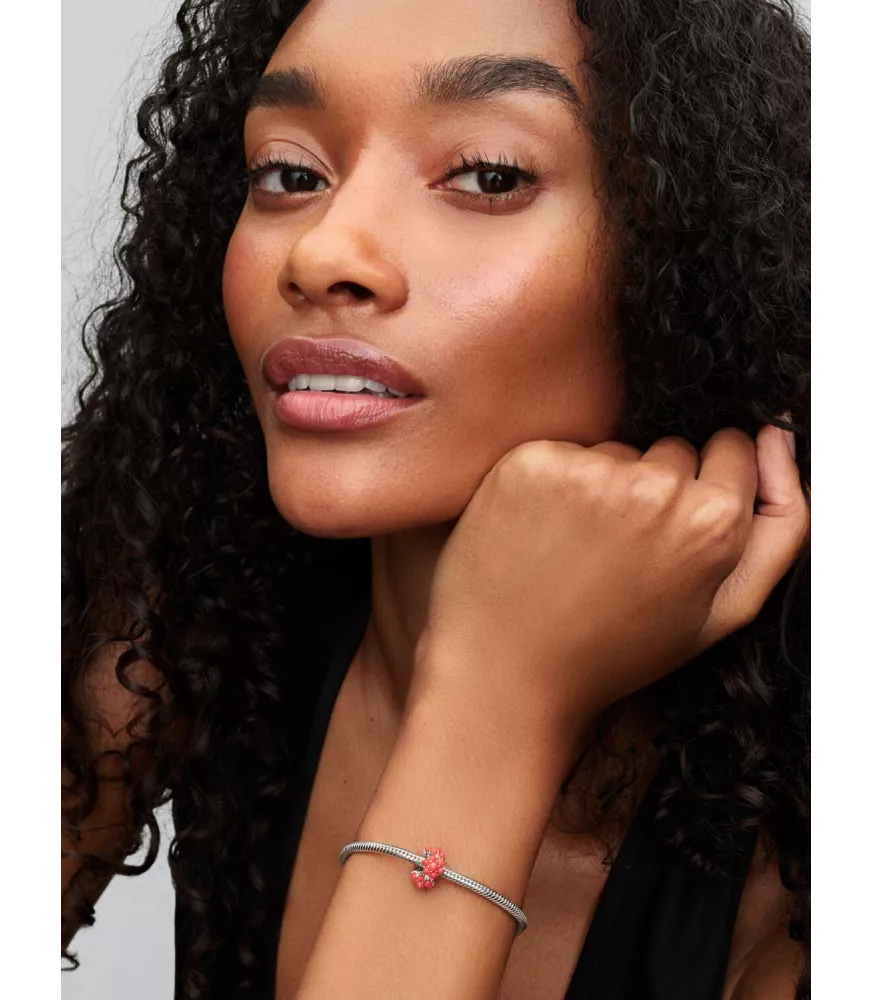 Charm en plata de ley Océano de Color Coral 