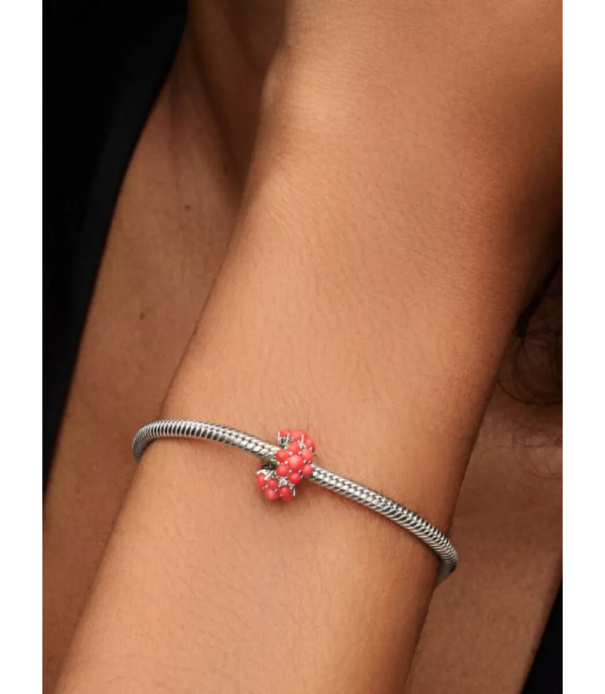 Charm en plata de ley Océano de Color Coral 