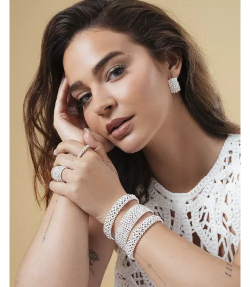 Anillo Viceroy en acero chapado en plata 999, colección Laura Escanes para mujer.14319A01600