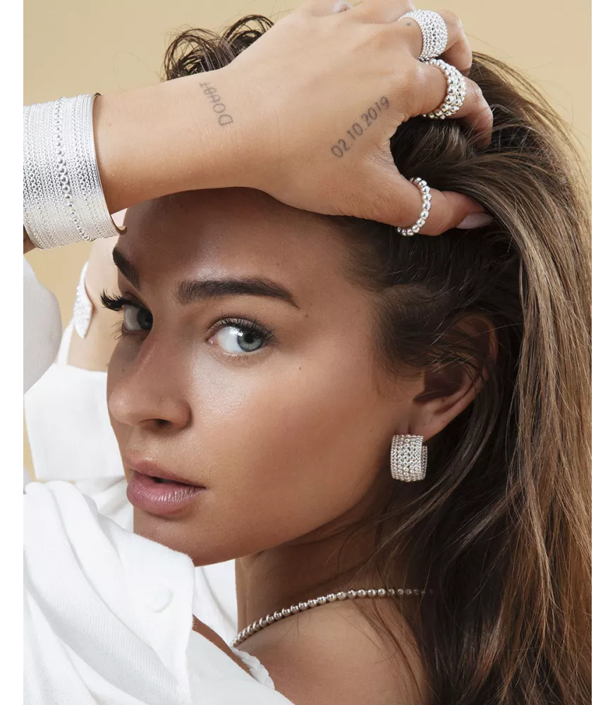 Anillo Viceroy en acero chapado en plata 999, colección Laura Escanes para mujer.14319A01600