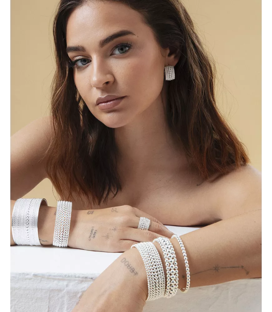 Pulsera Viceroy en acero chapado en plata 999, colección Laura Escanes para mujer. 14319P01000