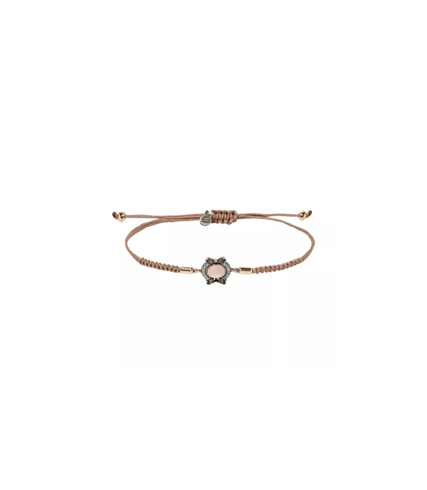 Pulsera Sunfield Cuarzo Rosa, en plata. PU065242/15