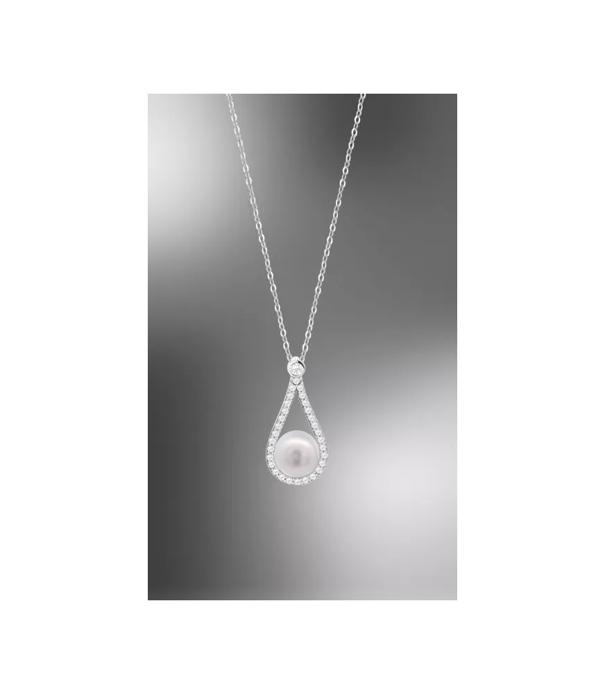 Collar Lotus Silver Pearls para mujer. LP3481-1/1