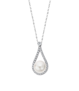 COLLAR LOTUS SILVER PEARLS...