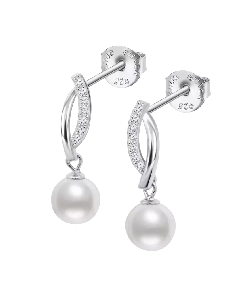 Pendientes Lotus Silver Pearls para mujer. LP3832-4/1 
