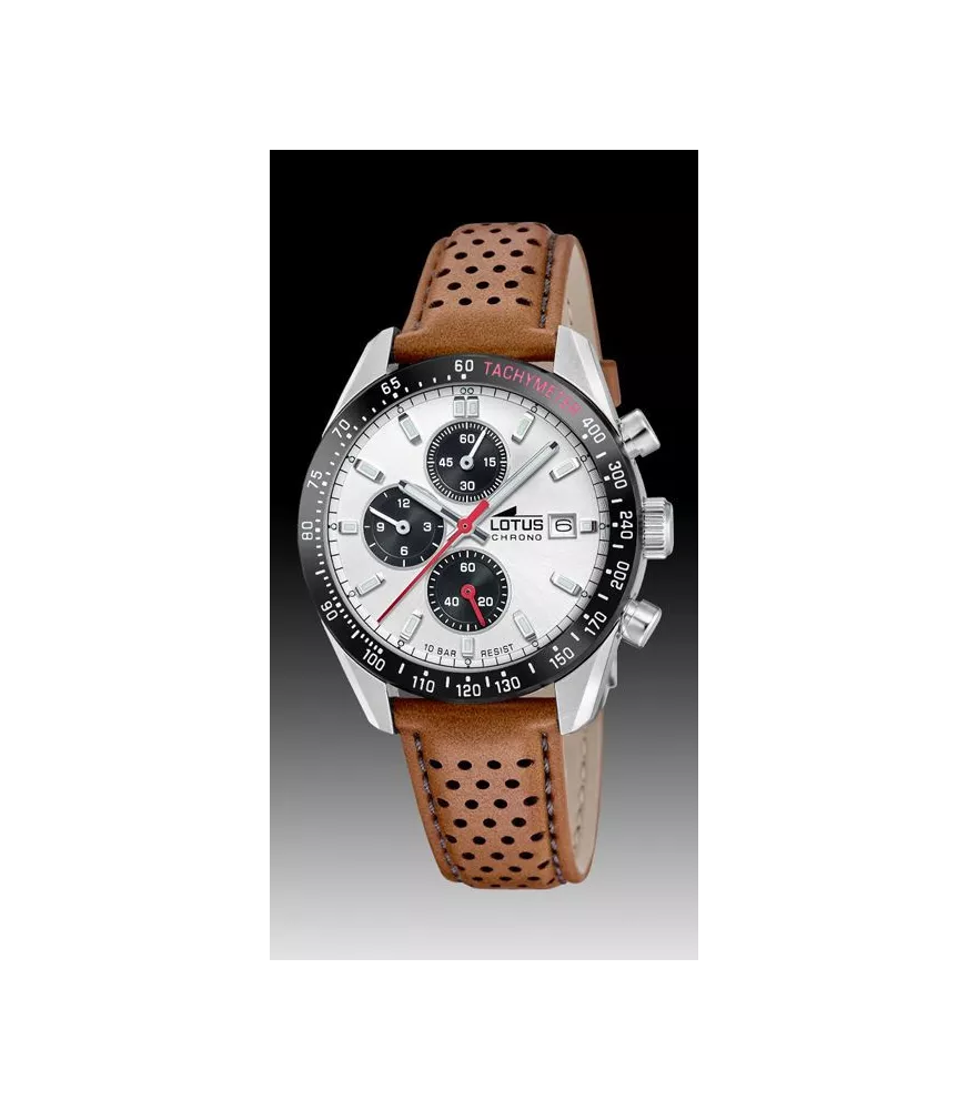 Reloj Lotus Chrono hombre, cuarzo ,analógico ,3 agujas, calendario y cronógrafo.