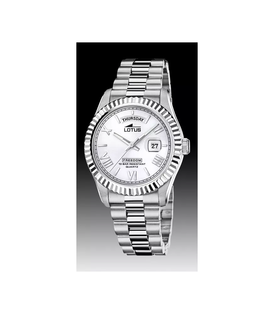 Reloj Lotus Freedom hombre, cuarzo ,analógico ,3 agujas y doble calendario.