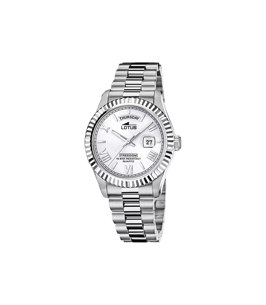 Reloj Lotus Freedom hombre, cuarzo ,analógico ,3 agujas y doble calendario.