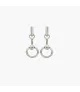 Pendientes Bit Amazona Mini CXC, en metal bañado en plata