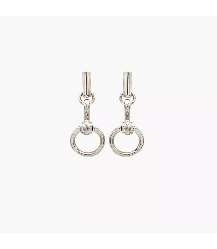 Pendientes Bit Amazona Mini CXC, en metal bañado en plata